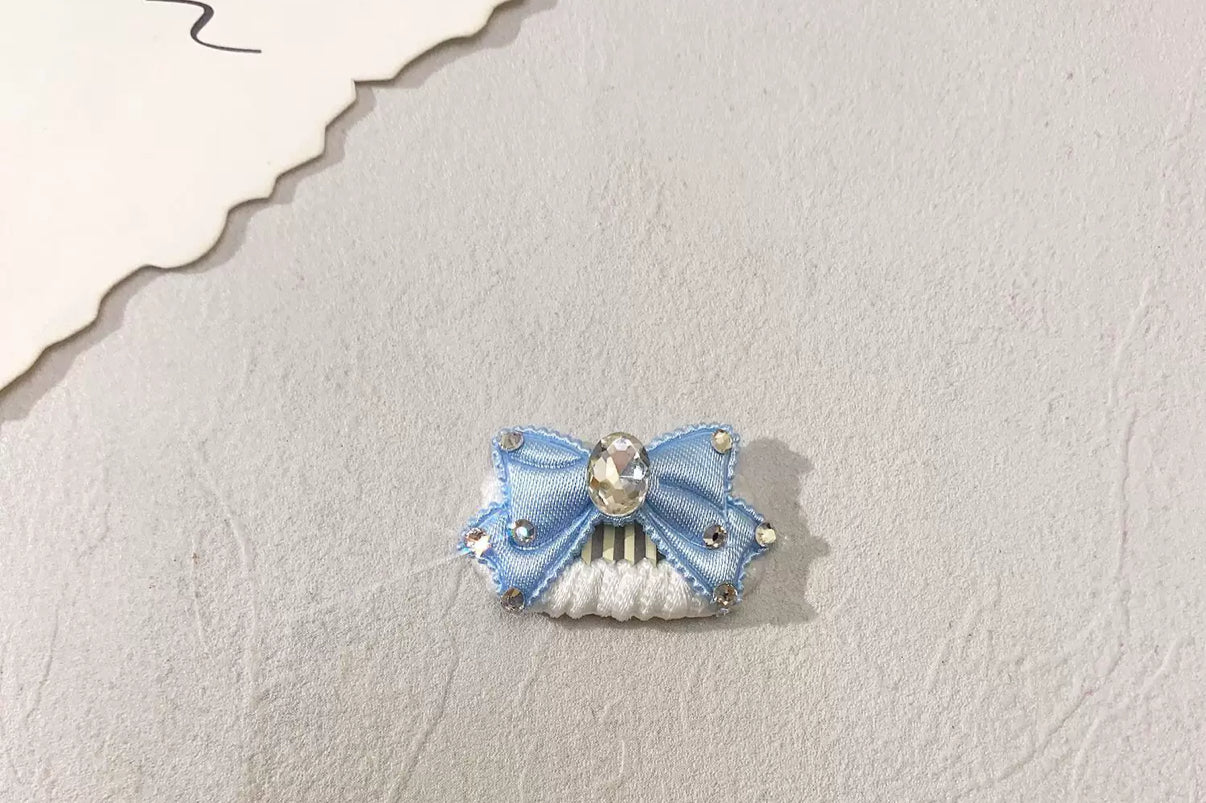 2.3cm Mini Hair Clip - Diamond Bows