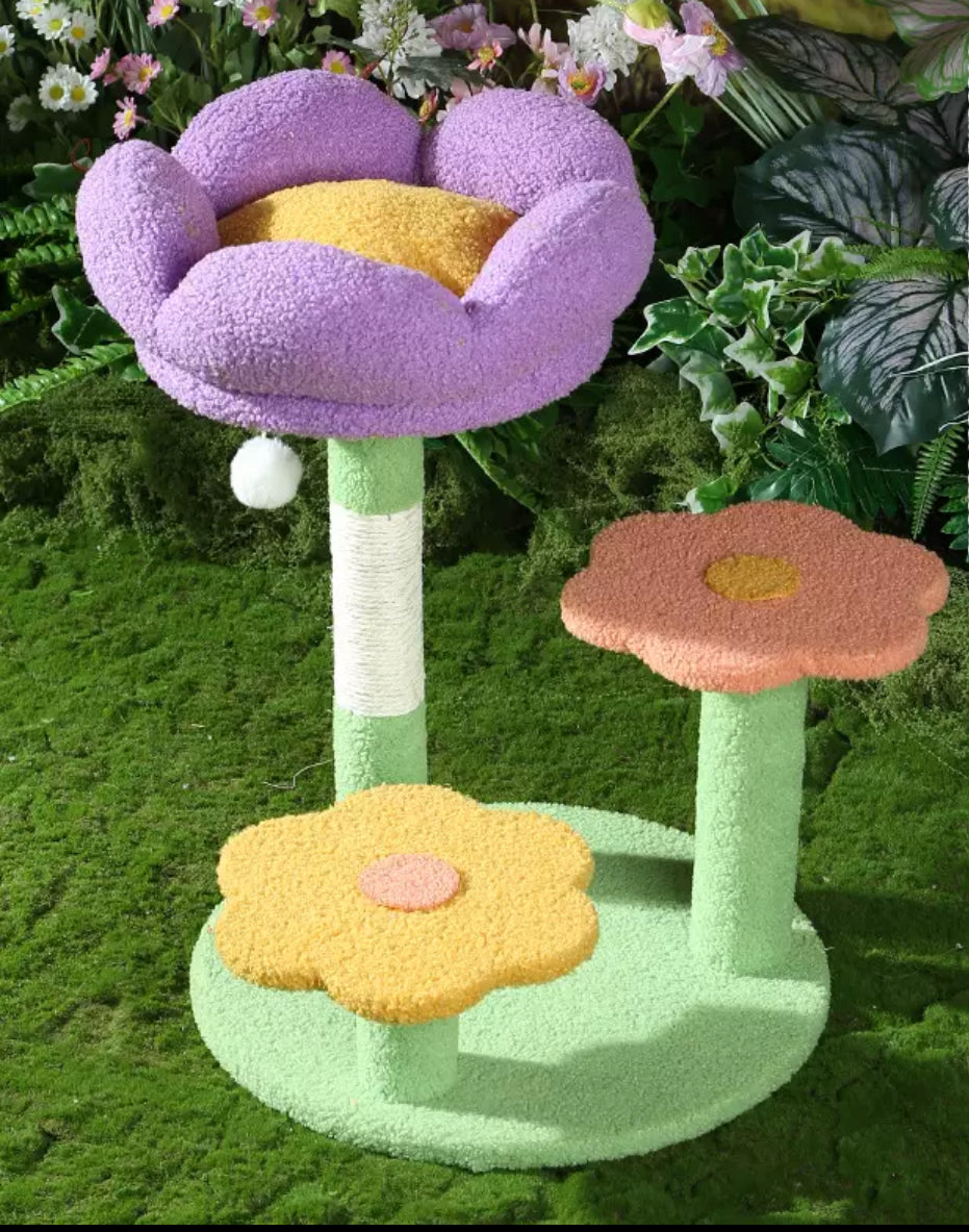 Flower Cat Tower Scratchers