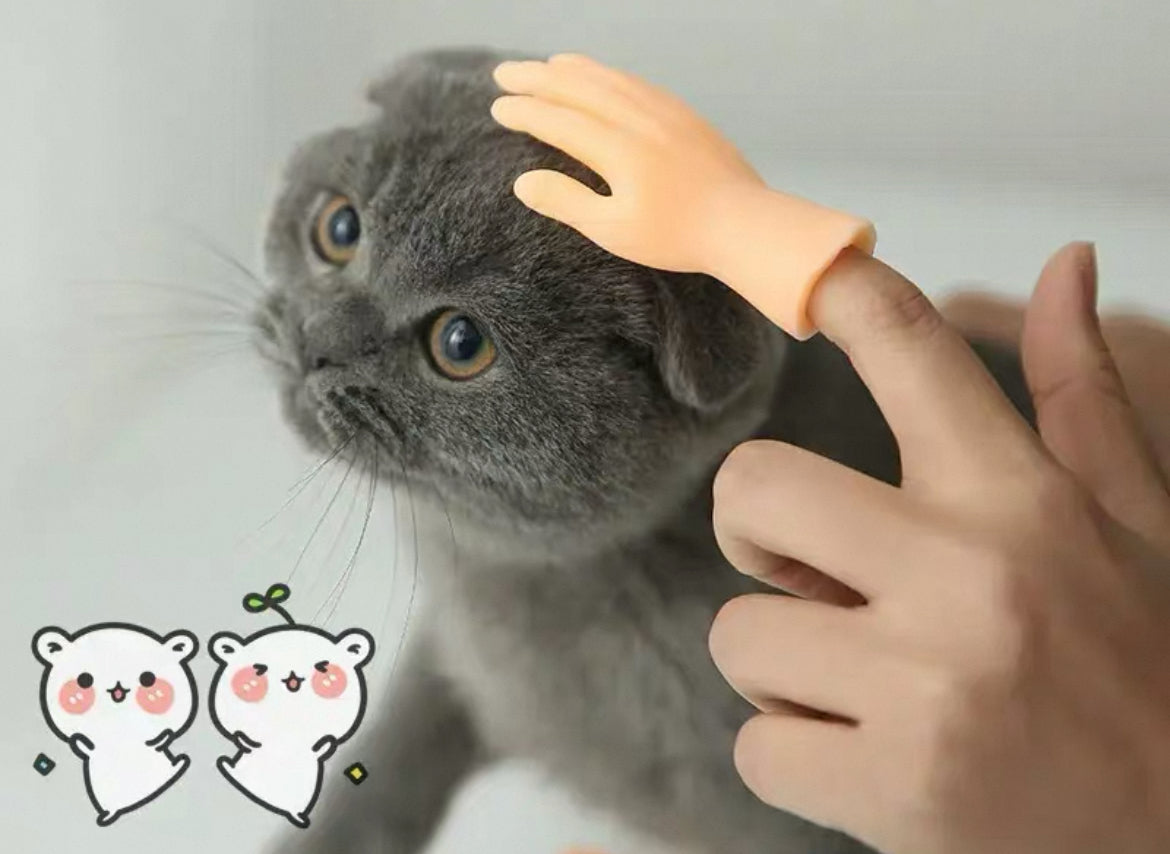 Cat Teaser Interactive Toy Mini Little Finger Gloves Funny Little Hand Model Massage Pet Supplies Small Finger Sui