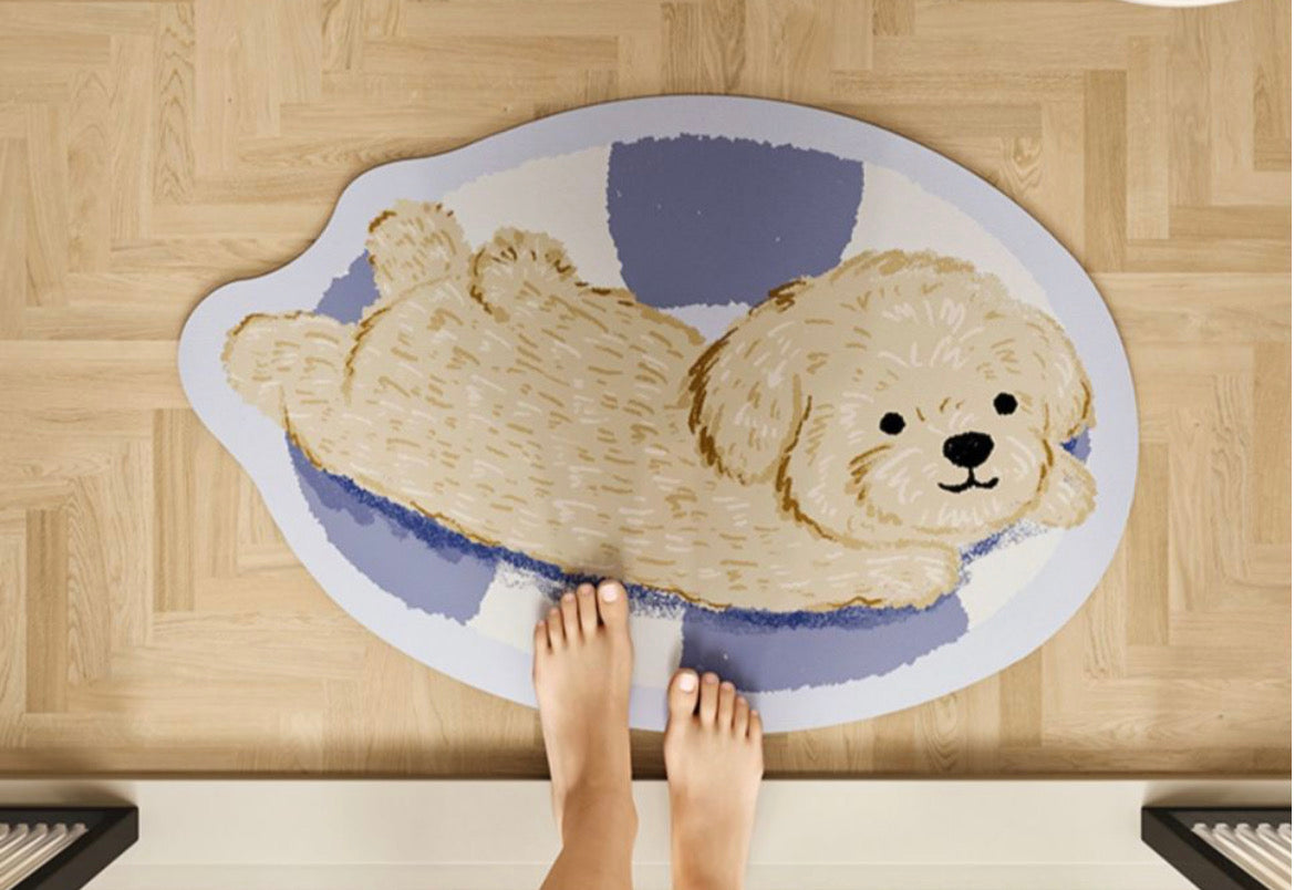 Dog Cat Water-Absorbent Non-Slip Bathroom Bathroom Household Diatom Mud Carpet Bath Mats & Rugs