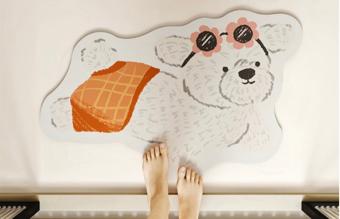 Dog Cat Water-Absorbent Non-Slip Bathroom Bathroom Household Diatom Mud Carpet Bath Mats & Rugs