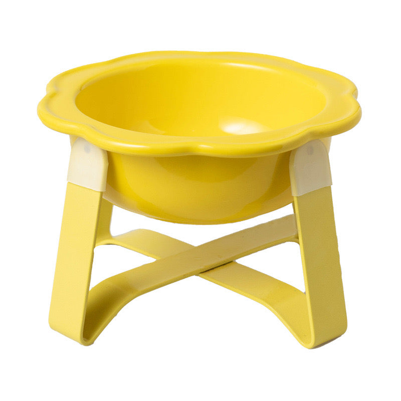 Ceramic Pet Elevated Flower Bowl - Flower
