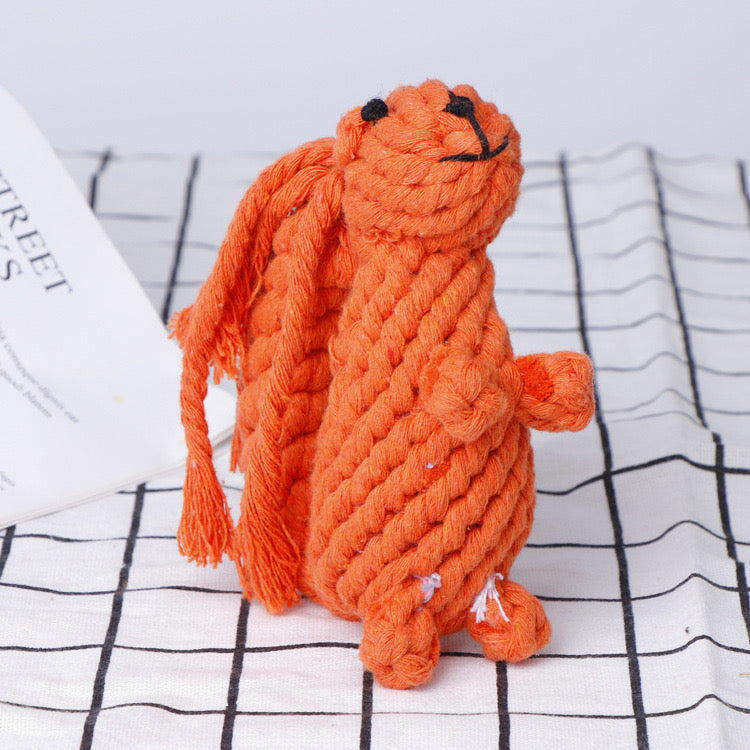 Cotton Rope Squirrel Dog Toy Chew Grinding Teeth Cleaning
