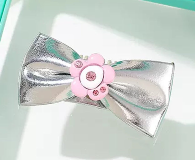 Silver Bow Hair Clip