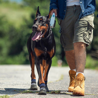 4PCS Dog Boots Paw Protector,Sports Non-Slip Pet Dog Anti-Slip Sole, Breathable Dog Booties Paw Protector for Hot Pavement Winter Snow Hiking Booties