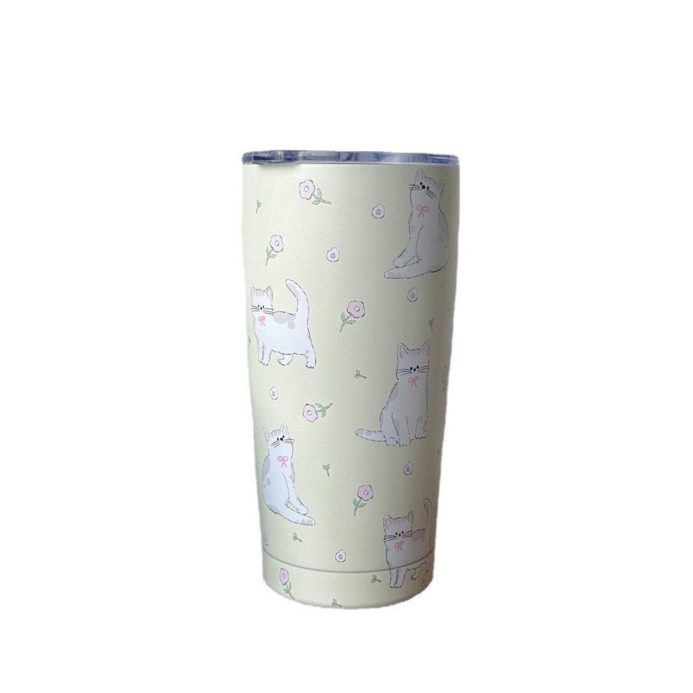 Stainless Steel Thermal Coffee Mug Dog Cat