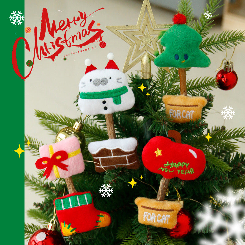 Silvervine Dental Stick Cat Toy Xmas