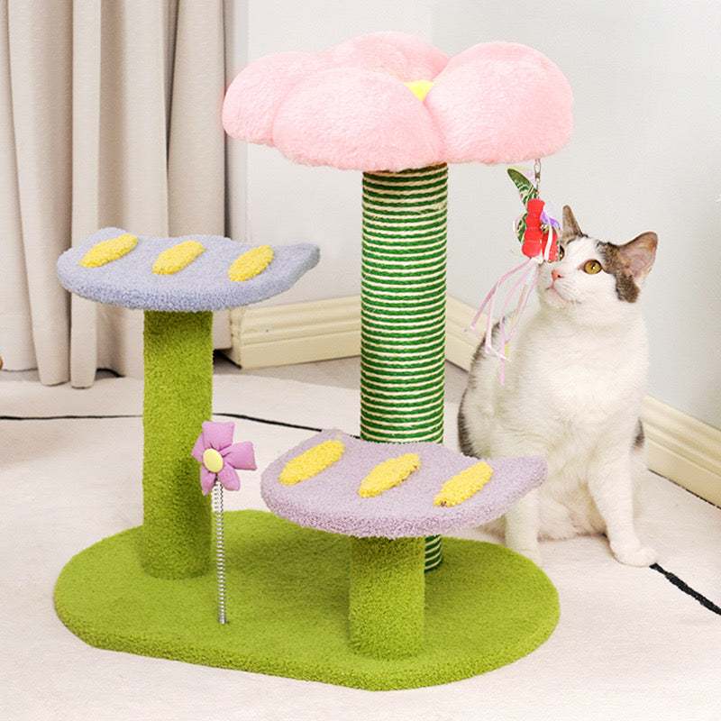 Flower Cat Tower Scratchers