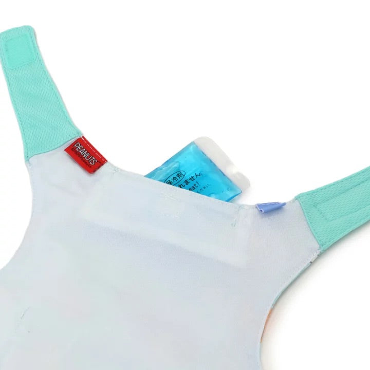 cool vest, Snoopy, ice pack, cool to the touch, pocket cool, refreshing, for walks