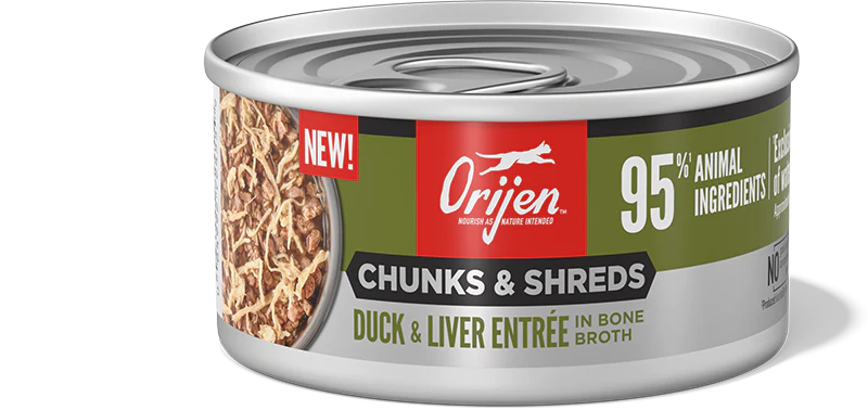 Orijen Chunks & Shreds | Duck & Liver 85g