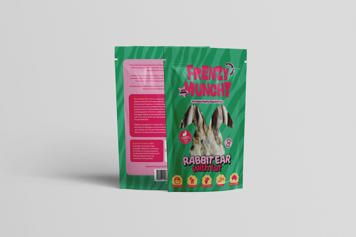 Rabbit Ears with Fur approx 10 | Frenzy Munchy