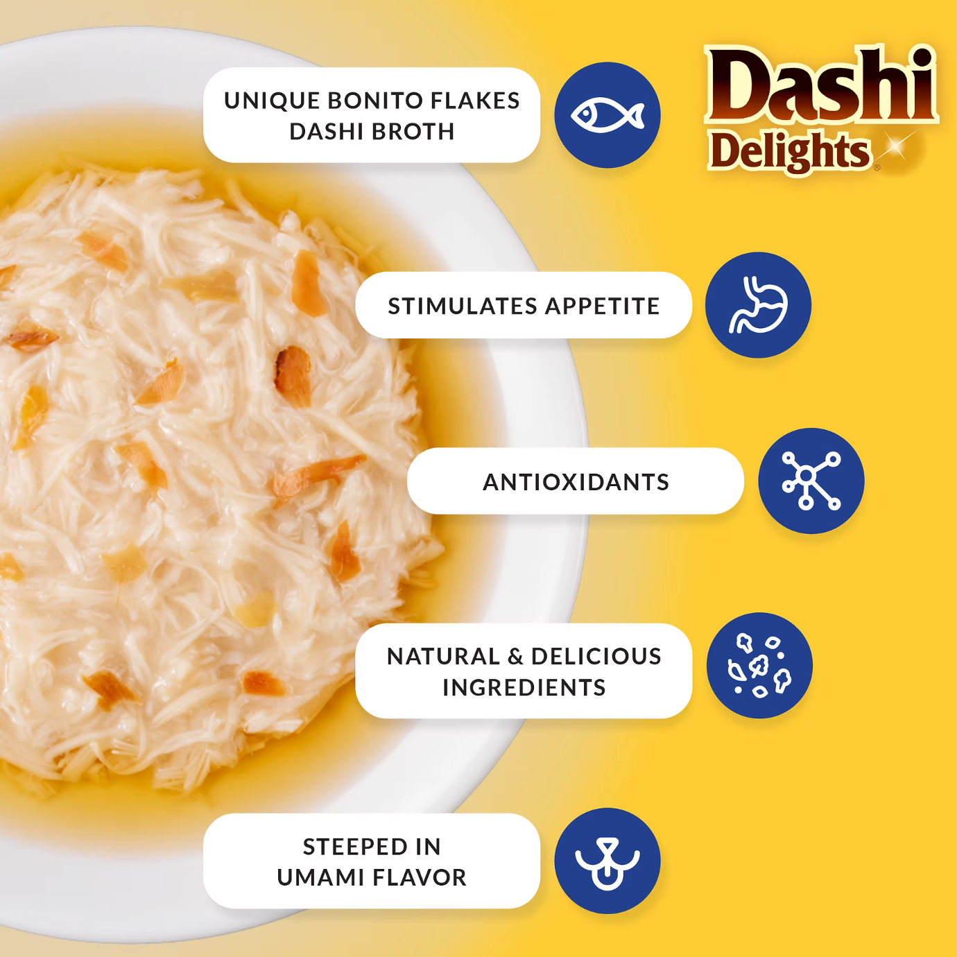 Inaba Dashi Delights Chicken with Tuna & Salmon 70g