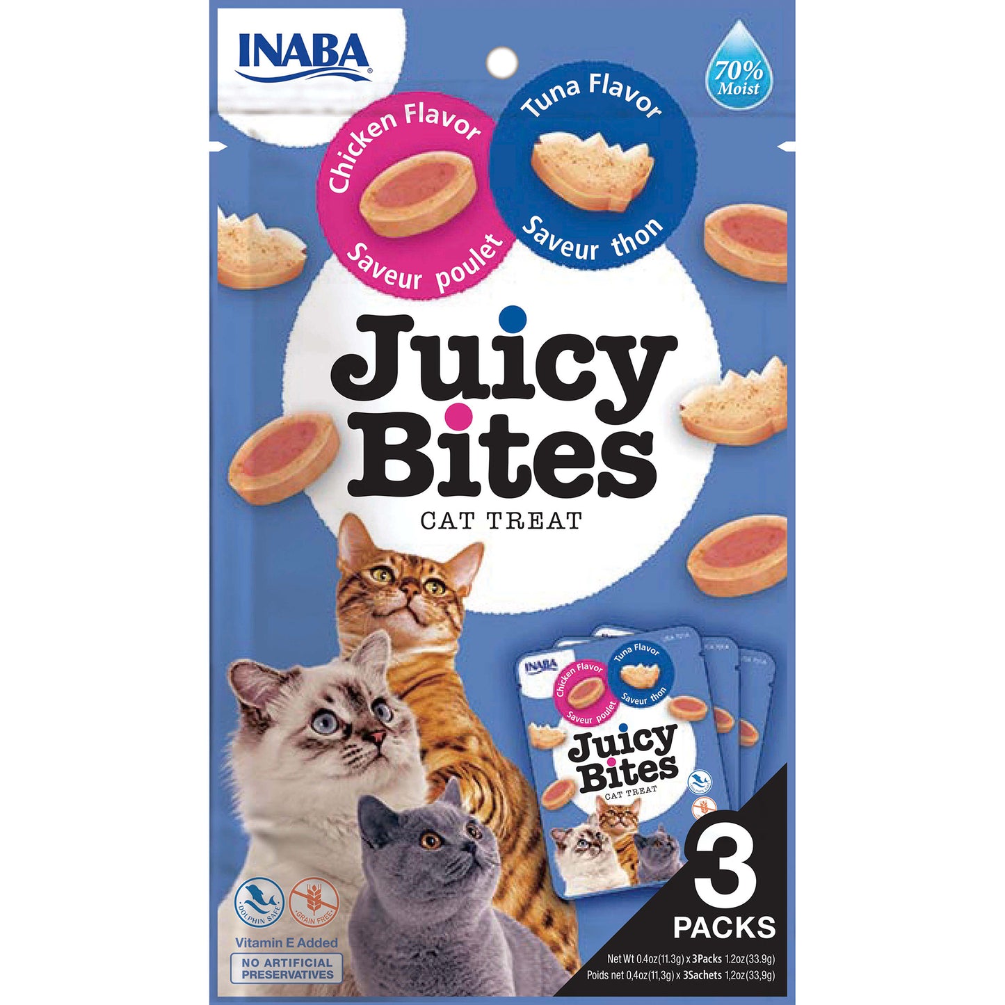 Inaba Churu Juicy Bites Cats Tuna & Chicken 34g