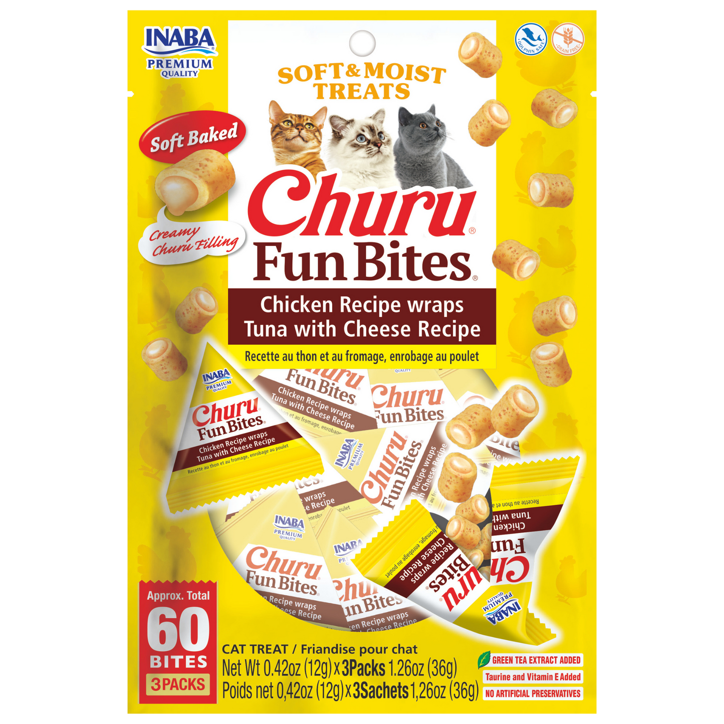 Inaba Churu Fun Bites Cats Tuna & Cheese 36g
