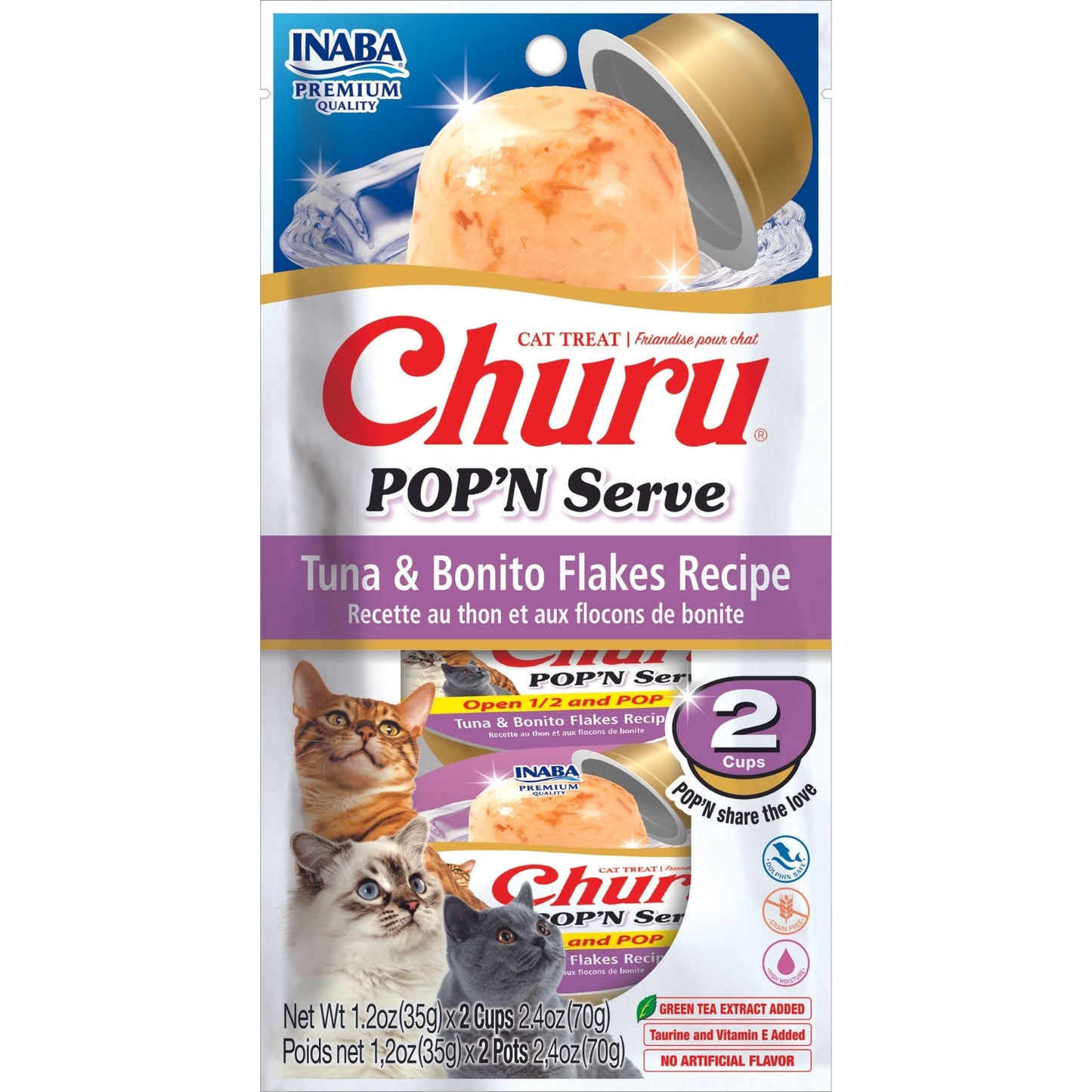 Inaba Churu Pop'N Serve Tuna & Bonito Flakes 70g
