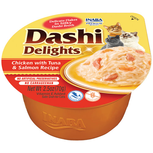 Inaba Dashi Delights Chicken with Tuna & Salmon 70g