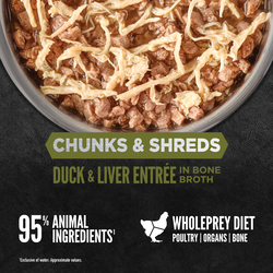 Orijen Chunks & Shreds | Duck & Liver 85g