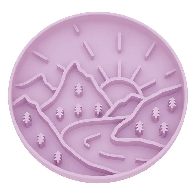 Mountains Shaped 3-in-1 Pet Slow Food Bowl Silicone Licking Mat and Puzzle Feeder
