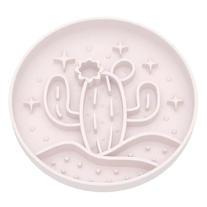 Cactus Shaped 3-in-1 Pet Slow Food Bowl Silicone Licking Mat and Puzzle Feeder