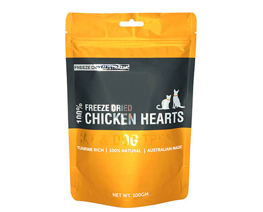 FDA Freeze Dry Australia Chicken Hearts 100g