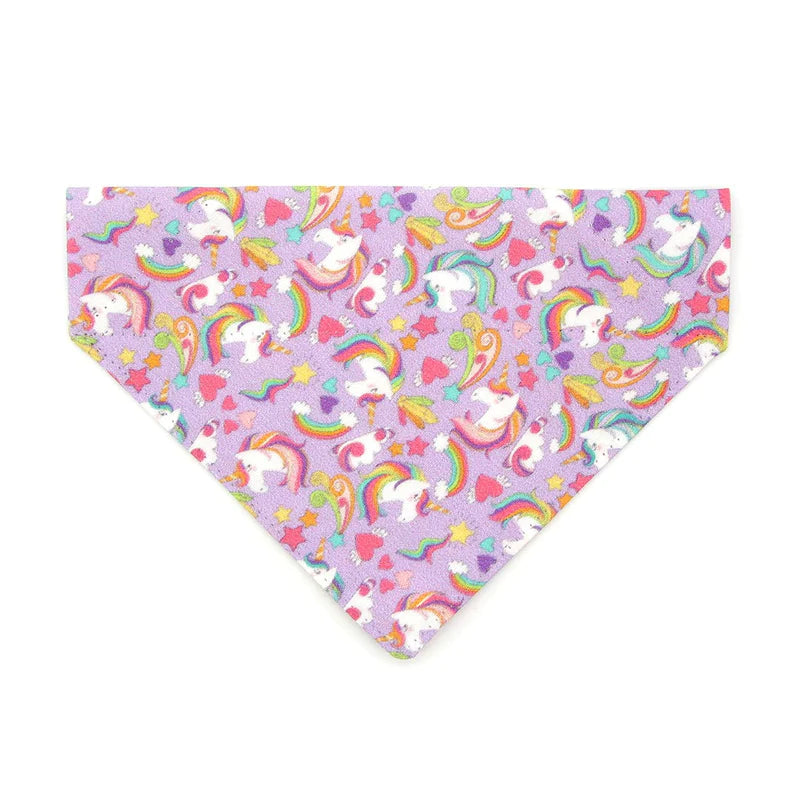 Bow Tie Cat Collar Set - "Unicorn Fantasy" - Magical Unicorns Light Purple Cat Collar w/ Matching Bowtie / Cat
