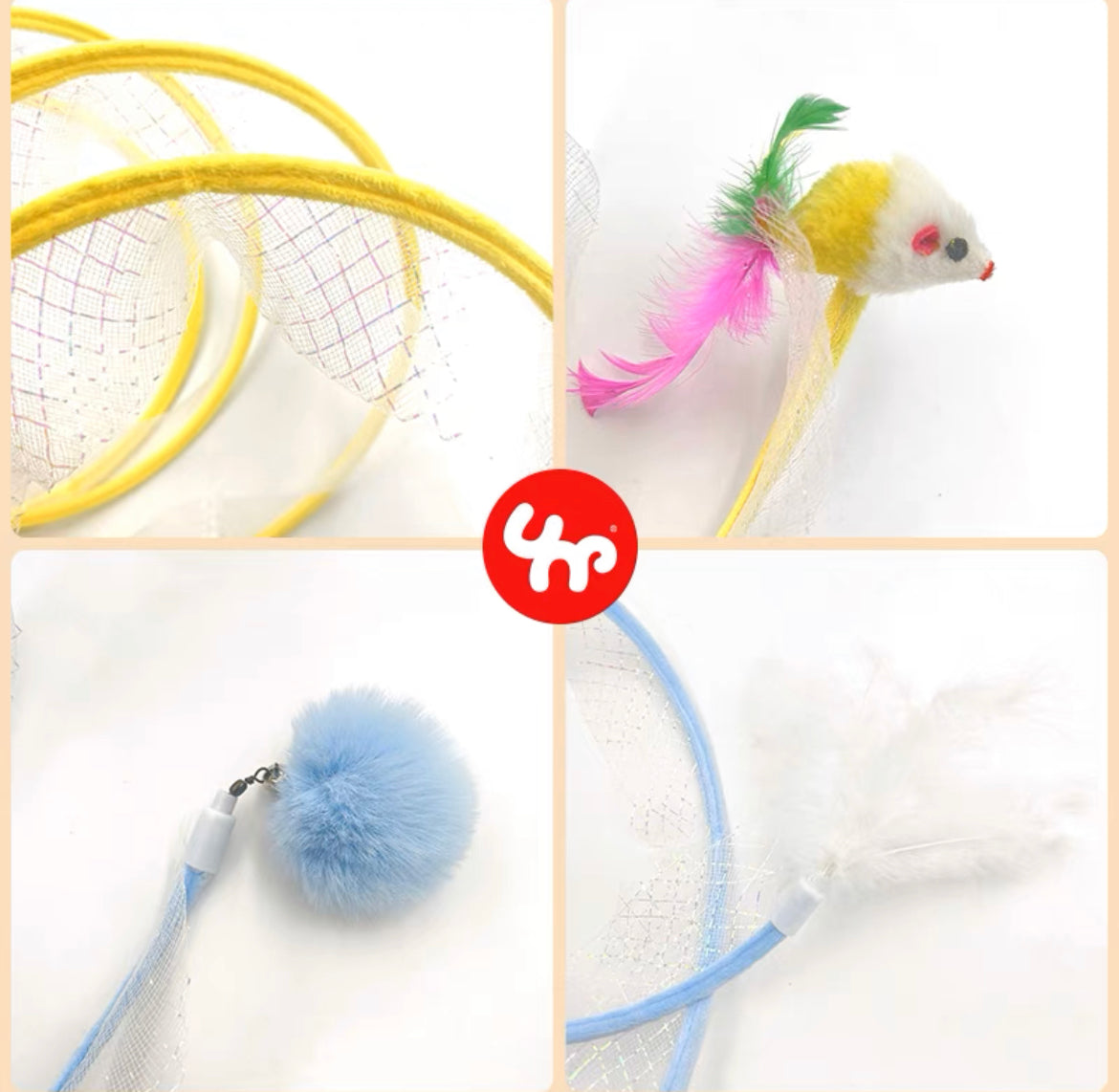 Cat Tunnel Ring Interactive Toy In Yellow | Blue | Purple