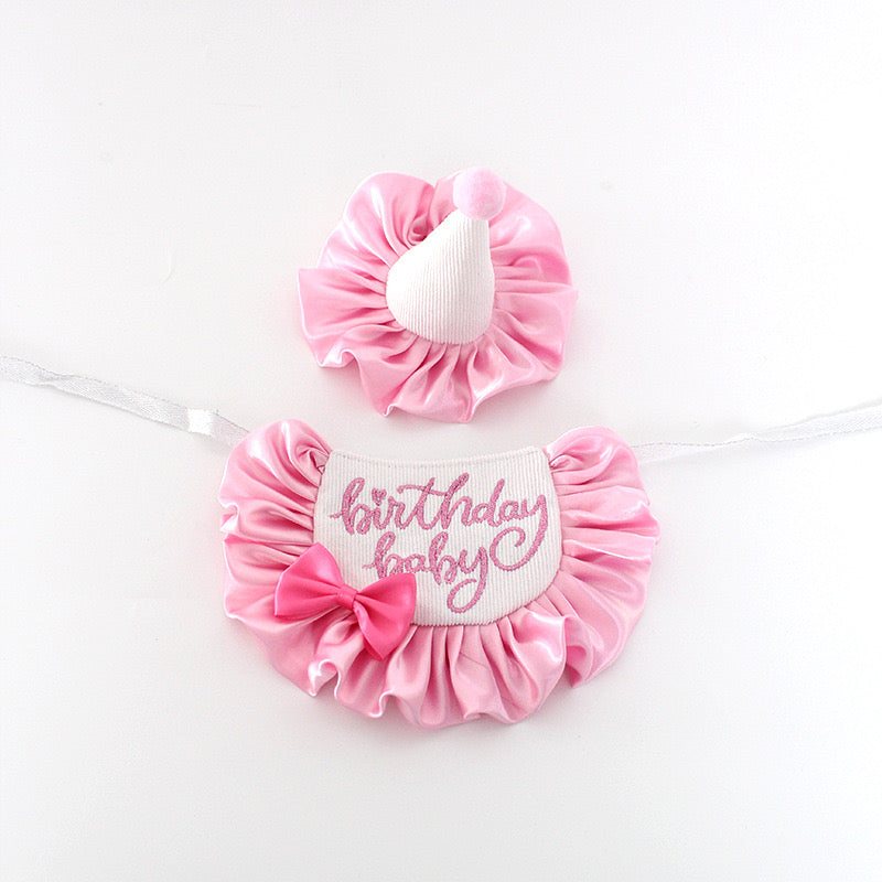Silk Ruffles Birthday Bib