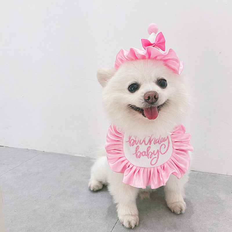 Silk Ruffles Birthday Bib