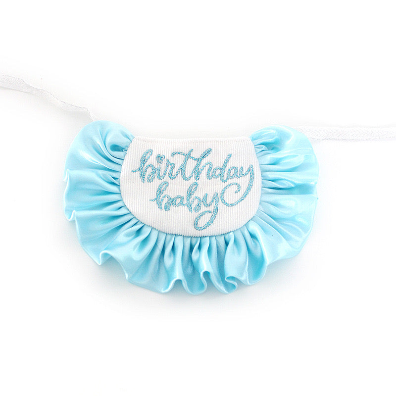 Silk Ruffles Birthday Bib