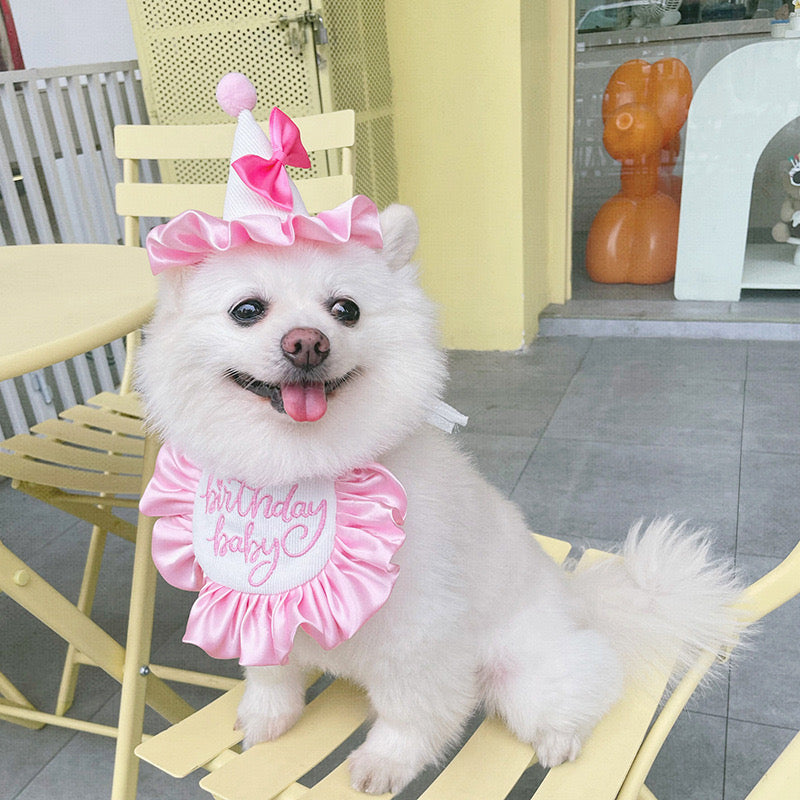 Silk Ruffles Birthday Bib