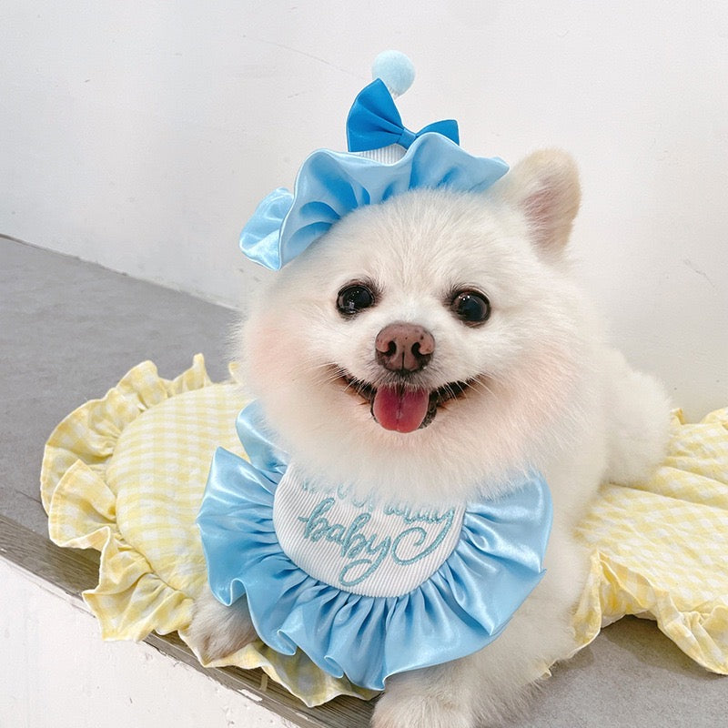 Silk Ruffles Birthday Bib