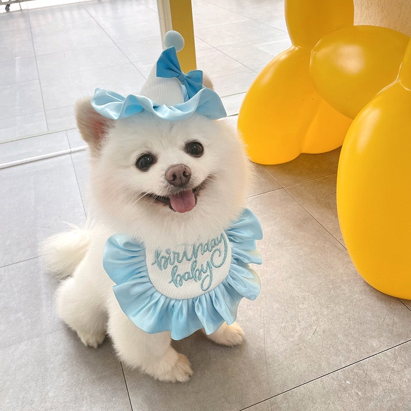 Silk Ruffles Birthday Bib