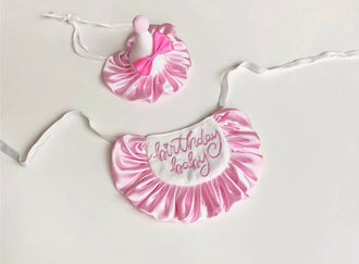 Silk Ruffles Birthday Bib