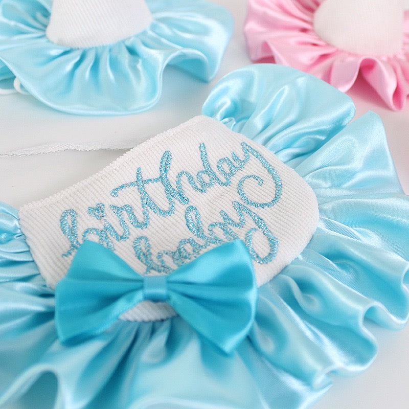 Silk Ruffles Birthday Bib