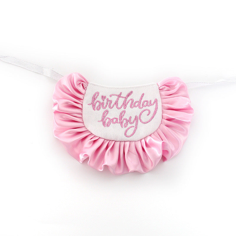 Silk Ruffles Birthday Bib