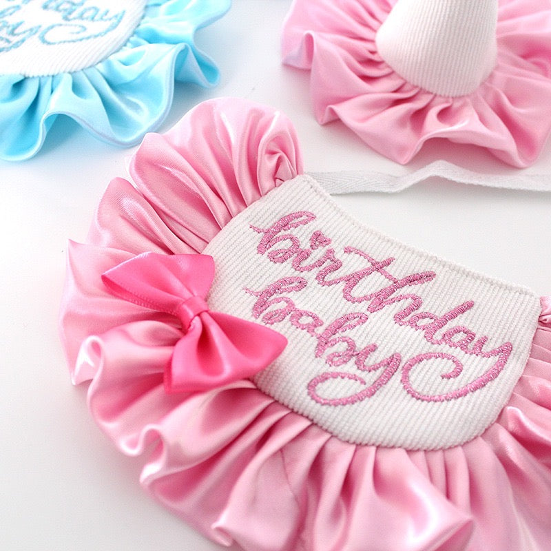 Silk Ruffles Birthday Bib