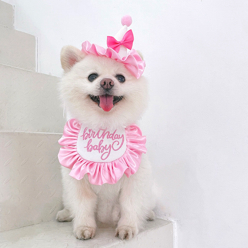 Silk Ruffles Birthday Bib