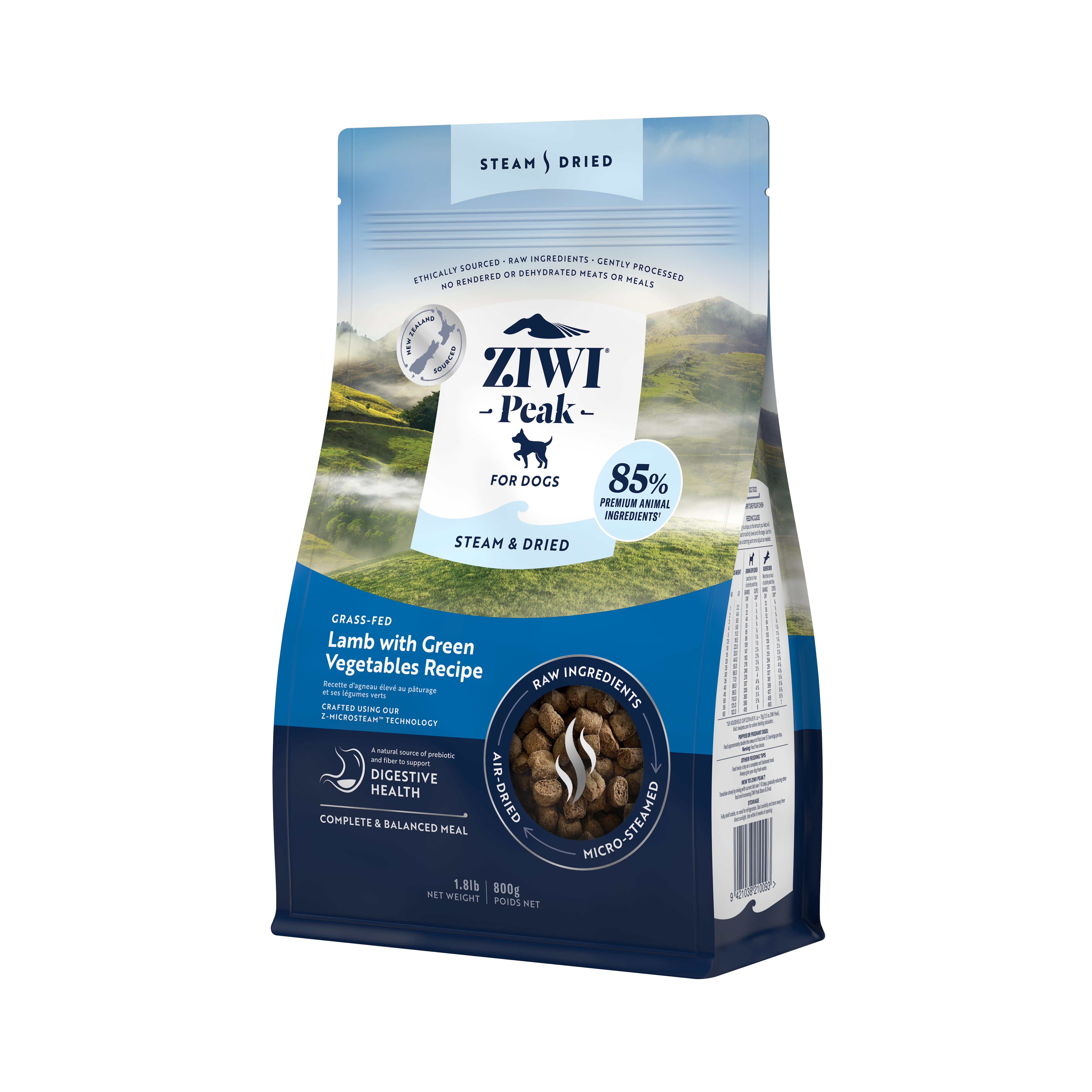 Ziwi Dog Steam & Dried Lamb with Green Vegetables