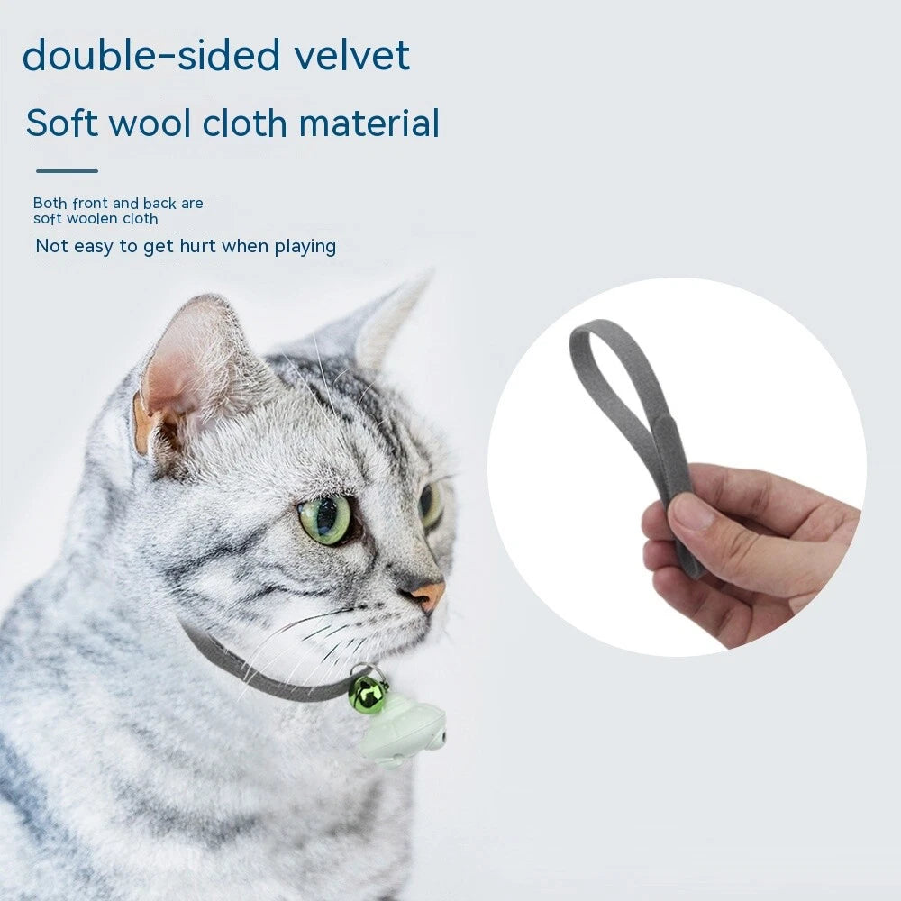 Cat Laser Toy Collar Flying Saucer USB Charging With Bell
