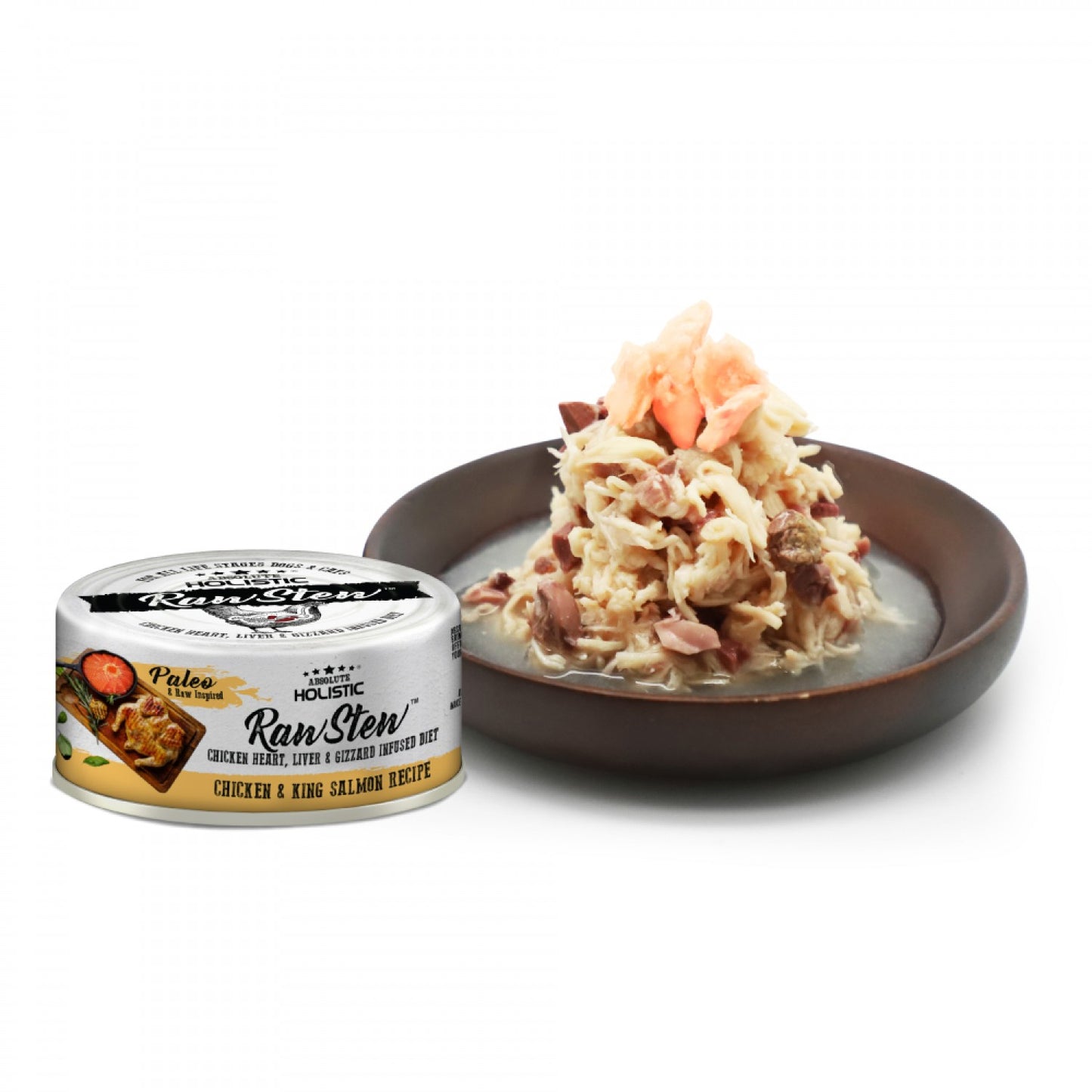 Raw Stew Chicken & Salmon 80g