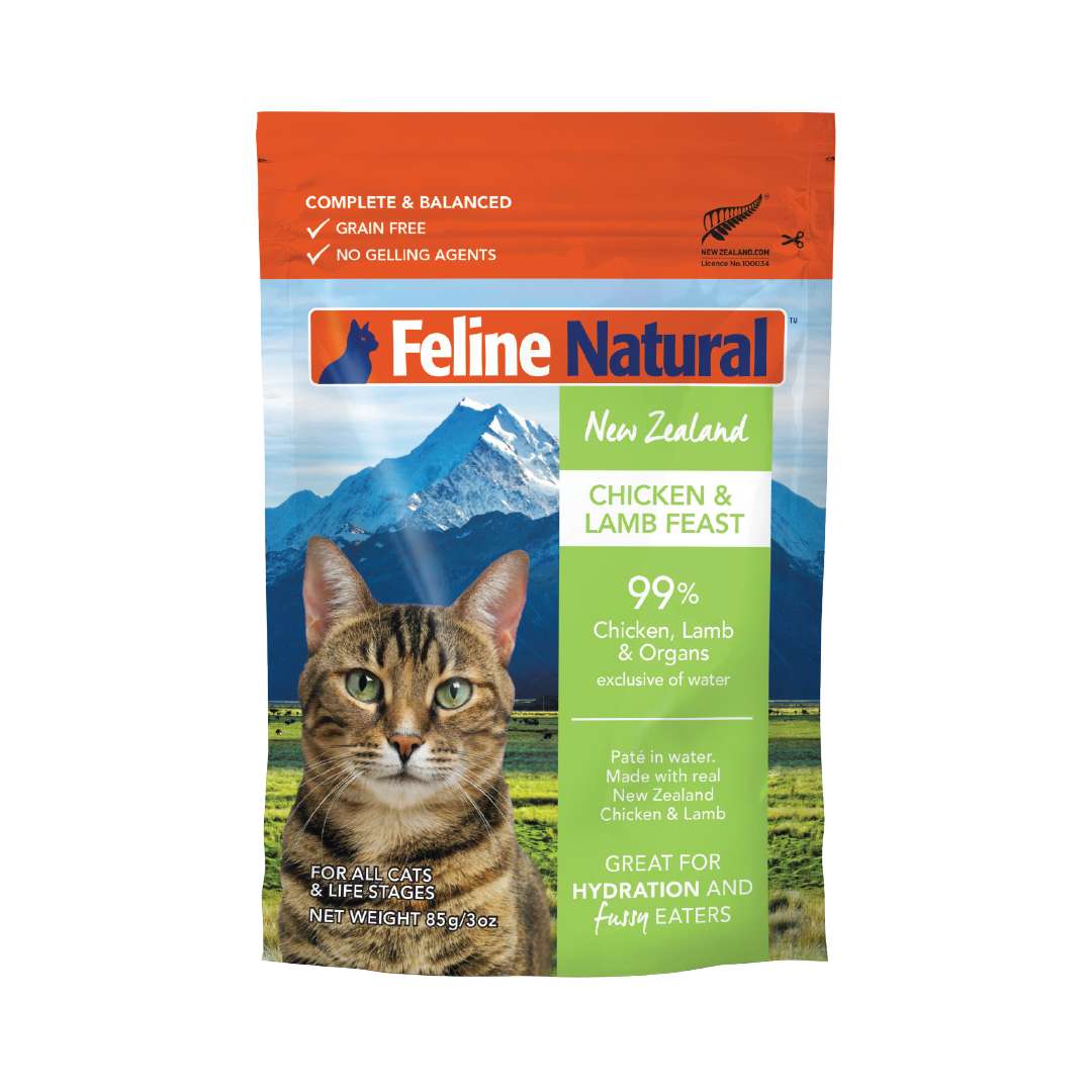 Feline Natural Pouch Chicken & Lamb Multipack (85g x 12)
