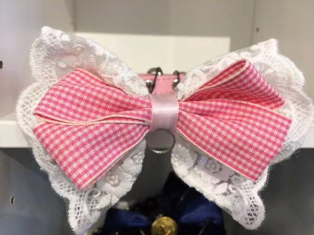Pink Gingham Bowtie