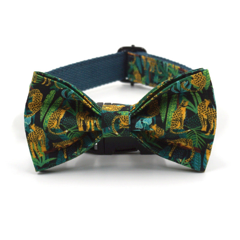 Leopard Collar Leash Bowtie