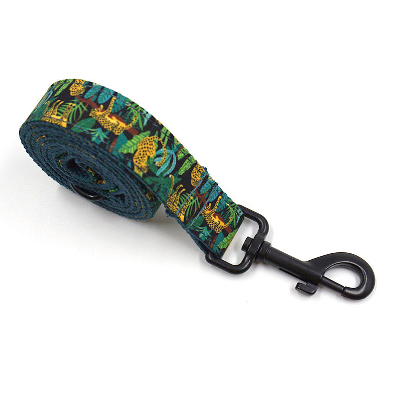 Leopard Collar Leash Bowtie