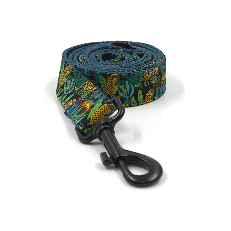 Leopard Collar Leash Bowtie