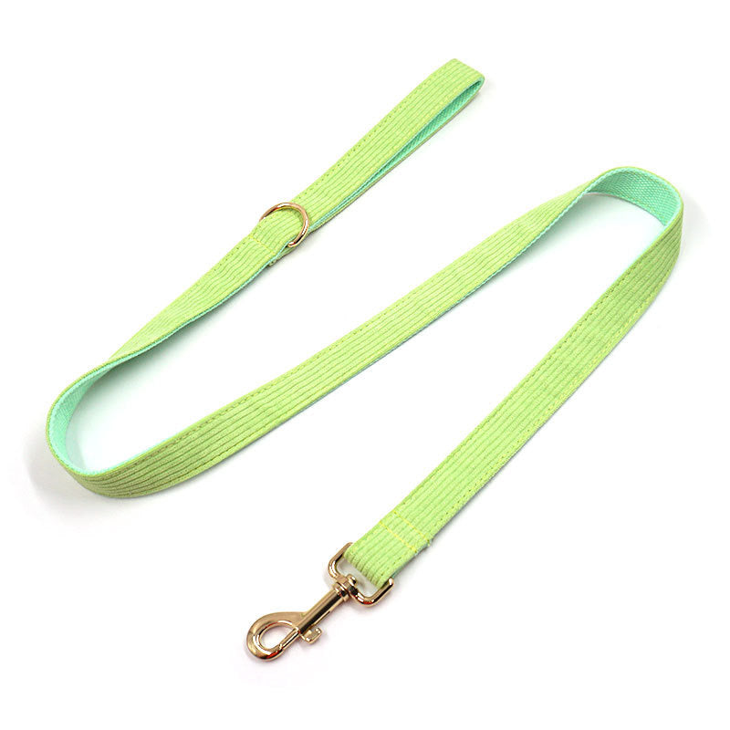 Bright Green Collar Leash Bowtie