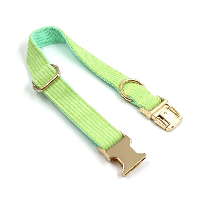 Bright Green Collar Leash Bowtie