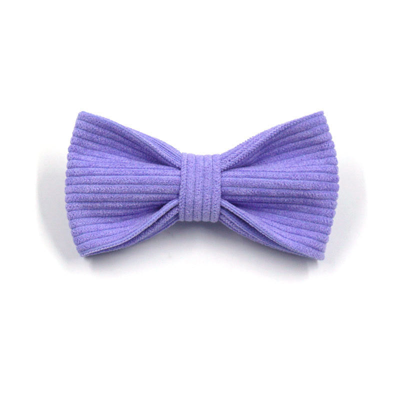 Bright Purple Collar Leash Bowtie