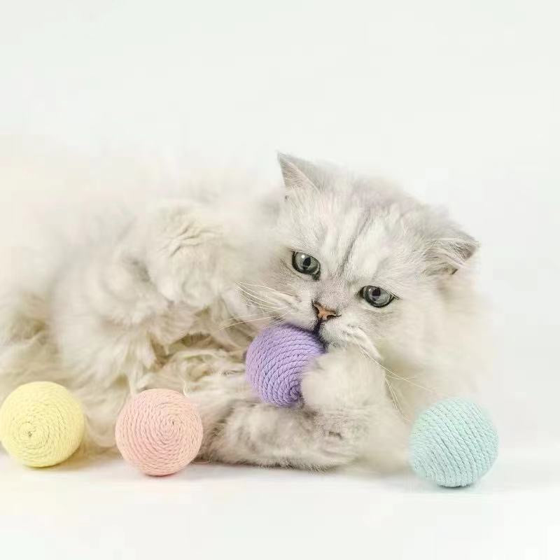 L Cotton Rope Macaron Balls Toy