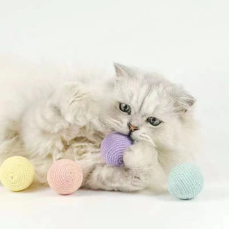 L Cotton Rope Macaron Balls Toy